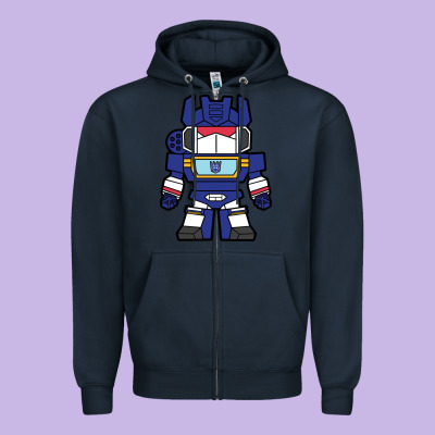 Soundwave Transformers Chibi Zipper Hoodie Designed By Artisfamous