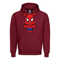 Burgundy spider ham Zipper Hoodie - artisFamous