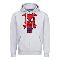 Heather Grey spider ham Zipper Hoodie - artisFamous
