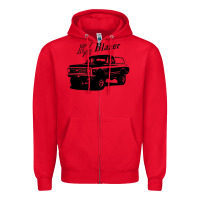 Red 1971 k5 blazer k5 blazer Zipper Hoodie - artisFamous