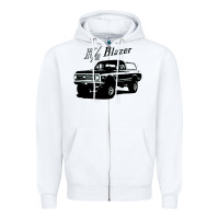 White 1971 k5 blazer k5 blazer Zipper Hoodie - artisFamous