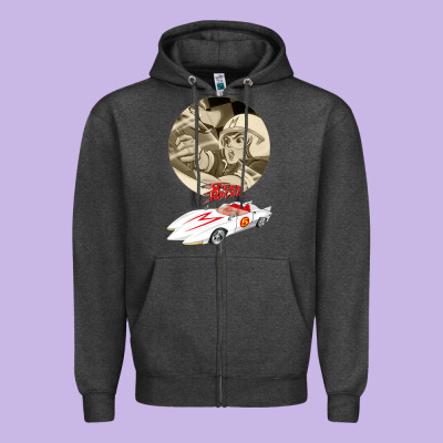 Go Speed Racer Go Go!!!   Speed Racer Zipper Hoodie Designed By Artisfamous