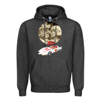 Charcoal Heather go speed racer go go!!!   speed racer Zipper Hoodie - artisFamous