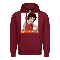 Burgundy go trixie go!   speed racer Zipper Hoodie - artisFamous