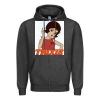 Charcoal Heather go trixie go!   speed racer Zipper Hoodie - artisFamous
