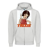 Dove Grey go trixie go!   speed racer Zipper Hoodie - artisFamous