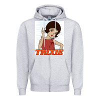 Heather Grey go trixie go!   speed racer Zipper Hoodie - artisFamous