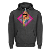 Charcoal Heather betty boop Zipper Hoodie - artisFamous