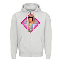 Dove Grey betty boop Zipper Hoodie - artisFamous
