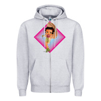 Heather Grey betty boop Zipper Hoodie - artisFamous