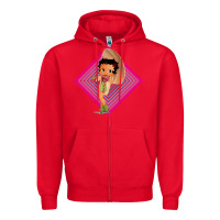 Red betty boop Zipper Hoodie - artisFamous