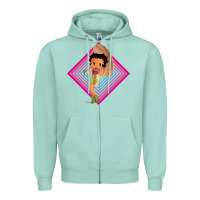 Seafoam betty boop Zipper Hoodie - artisFamous