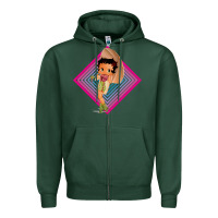 Sports Green betty boop Zipper Hoodie - artisFamous
