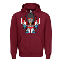 Burgundy starscream chibi Zipper Hoodie - artisFamous