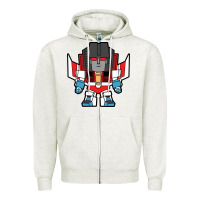 Oatmeal Heather starscream chibi Zipper Hoodie - artisFamous