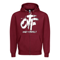 Burgundy OTF Zipper Hoodie - artisFamous