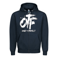 Navy OTF Zipper Hoodie - artisFamous