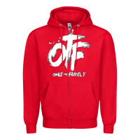 Red OTF Zipper Hoodie - artisFamous