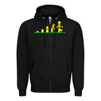 Black evolution of lego Zipper Hoodie - artisFamous
