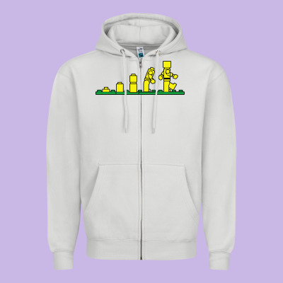 Evolution Of Lego Zipper Hoodie Designed By Artisfamous