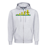 Heather Grey evolution of lego Zipper Hoodie - artisFamous