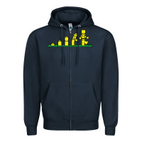 Navy evolution of lego Zipper Hoodie - artisFamous