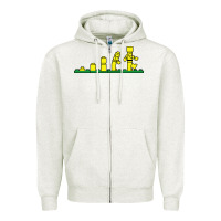Oatmeal Heather evolution of lego Zipper Hoodie - artisFamous