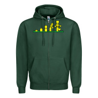 Sports Green evolution of lego Zipper Hoodie - artisFamous