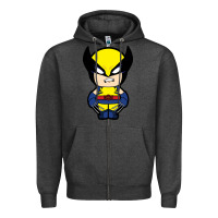 Charcoal Heather wolverine Zipper Hoodie - artisFamous