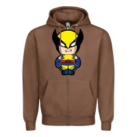 Chestnut wolverine Zipper Hoodie - artisFamous