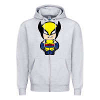 Heather Grey wolverine Zipper Hoodie - artisFamous