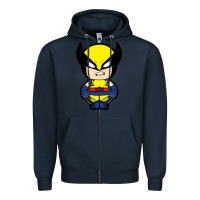 Navy wolverine Zipper Hoodie - artisFamous