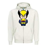 Oatmeal Heather wolverine Zipper Hoodie - artisFamous