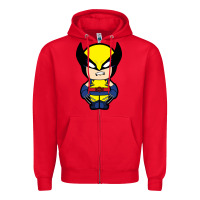Red wolverine Zipper Hoodie - artisFamous