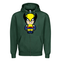Sports Green wolverine Zipper Hoodie - artisFamous