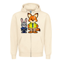 Sandshell zootopia duo chibi Zipper Hoodie - artisFamous
