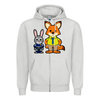 Dove Grey zootopia duo chibi Zipper Hoodie - artisFamous