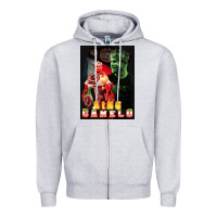 Heather Grey canelo boxing Zipper Hoodie - artisFamous