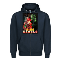 Navy canelo boxing Zipper Hoodie - artisFamous