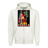 Oatmeal Heather canelo boxing Zipper Hoodie - artisFamous