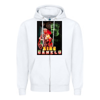 White canelo boxing Zipper Hoodie - artisFamous