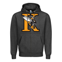 Charcoal Heather kalamazoo college Zipper Hoodie - artisFamous