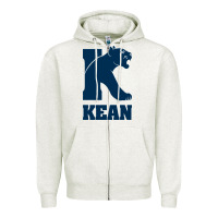 Oatmeal Heather kean university Zipper Hoodie - artisFamous