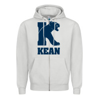 Dove Grey kean university Zipper Hoodie - artisFamous
