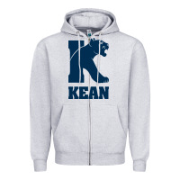 Heather Grey kean university Zipper Hoodie - artisFamous