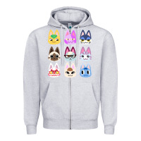 Heather Grey animal crossing cute cats animal crossing new horizons Zipper Hoodie - artisFamous