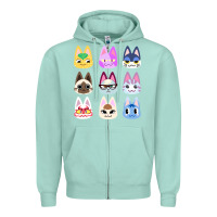 Seafoam animal crossing cute cats animal crossing new horizons Zipper Hoodie - artisFamous