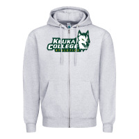 Heather Grey keuka college Zipper Hoodie - artisFamous