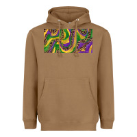 Toasted Coconut Mardi gras colors with leopard Heavyweight Hoodie - RanaPortraitStore