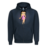 Navy betty boop Zipper Hoodie - artisFamous
